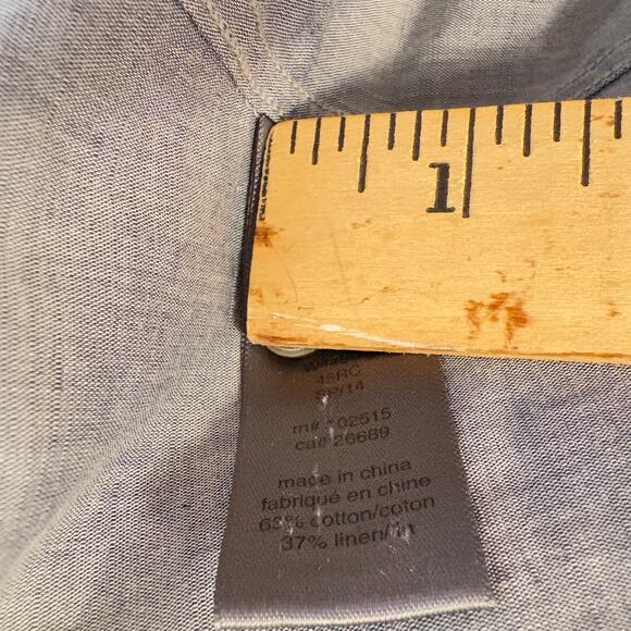 John Varvatos Button Shirt Gray Men’s Large - Picture 12 of 12